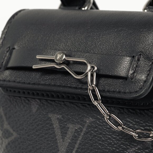 Louis Vuitton Mini Steamer Eclipse Monogram Canvas Pouch Bag - Picture 5 of 9